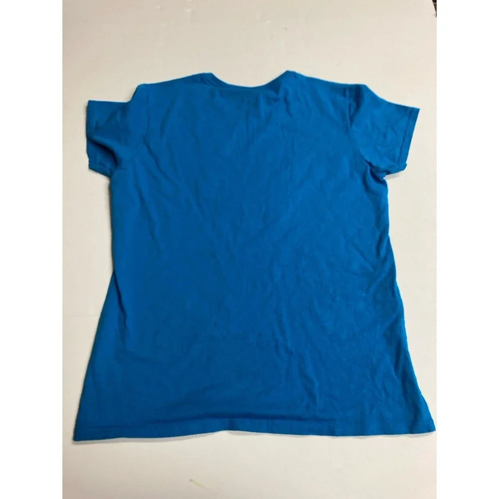 Carnival Celebration Key Grand Bahama Blue Palm Tree T-Shirt Size L Cotton